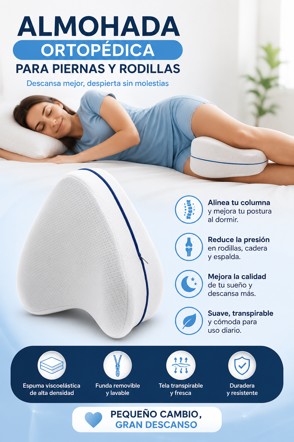 Almohada Piernas y Rodillas