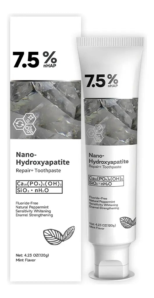 Crema Dental con Hidroxiapatita 7.5% – Repara y Blanquea Sin Flúor