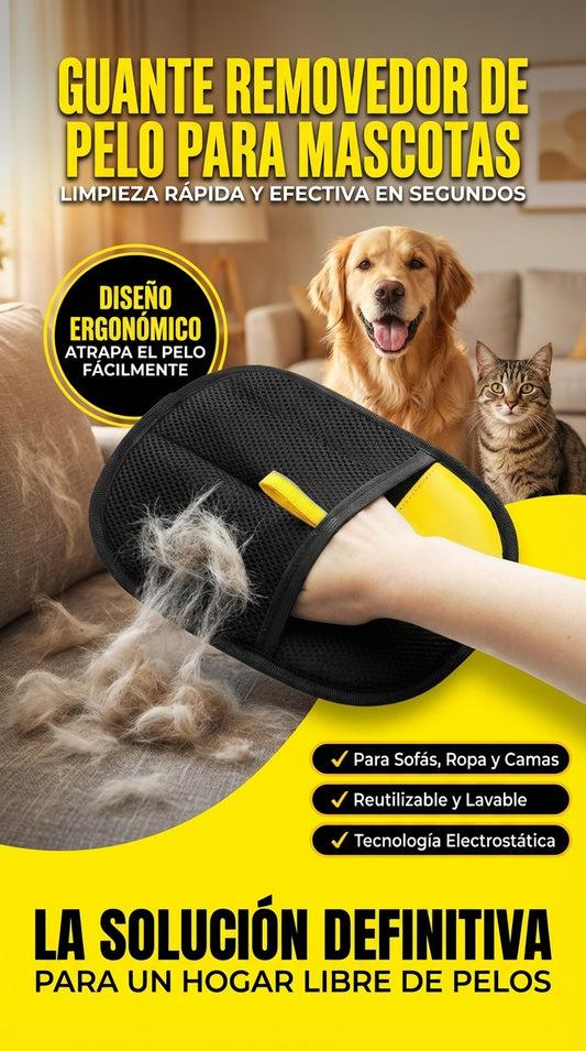 Guante Cepillo Quita Pelos o Motas